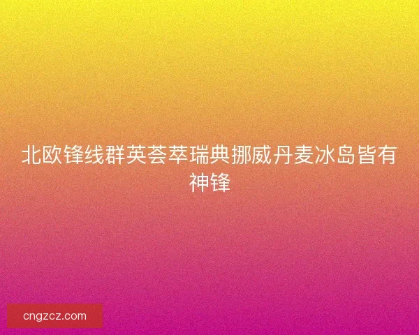 北欧锋线群英荟萃瑞典挪威丹麦冰岛皆有神锋 北欧锋线群英荟萃瑞典挪威丹麦冰岛皆有神锋