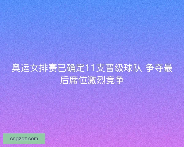 奥运女排赛已确定11支晋级球队 争夺最后席位激烈竞争