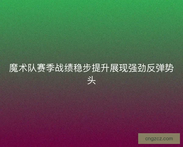 魔术队赛季战绩稳步提升展现强劲反弹势头